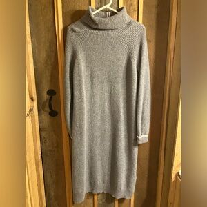 Joules Grey Turtleneck Sweater Dress